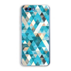 Gekleurde driehoekjes blauw: Honor 10 Transparant Hoesje