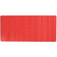 MSV Douche|bad anti-slip mat badkamer - rubber - rood - 76 x 36 cm