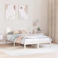 Bedframe Wit 135 x 190 cm Massief grenenhout