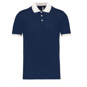 Poloshirt Sport Pro premium quality - navy/wit - mesh polyester - voor heren