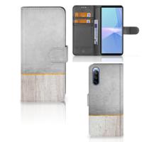 Sony Xperia 10 III | Book Style Case | Wood Concrete Sony Xperia 10 III | Book Style Case | Wood Concrete