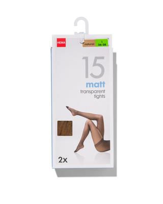 HEMA Pantys mat 15 denier - 2 stuks naturel (naturel)