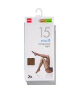 HEMA Pantys mat 15 denier - 2 stuks naturel (naturel) HEMA Pantys mat 15 denier - 2 stuks naturel (naturel)