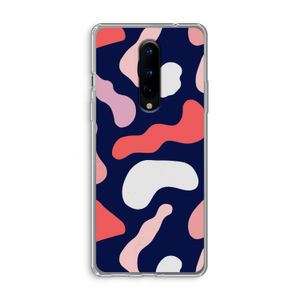 Memphis Shapes Pink: OnePlus 8 Transparant Hoesje