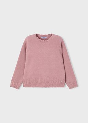 Mayoral winter sweater meisjes - roze - gebreid
