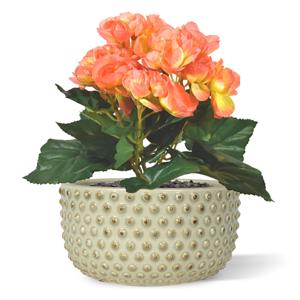 Begonia kunstplant 20cm - zalm