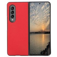 Samsung Galaxy Z Fold4 Getextureerde Hybrid Case - Rood