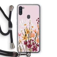 Painted wildflowers: Samsung Galaxy A11 Transparant Hoesje met koord