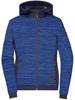 James & Nicholson JN1843 Ladies´ Padded Hybrid Jacket - /Royal-Melange/Navy - M