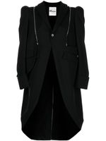 Noir Kei Ninomiya blazer à détail de zip - thumbnail