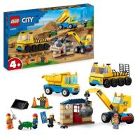 LEGO CITY 60391 Site Trucks and the Crane heeft sloopbal, speelgoed voor bouwmachine - thumbnail