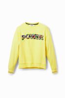 Sweatshirt met patch "Power" - YELLOW - XXL