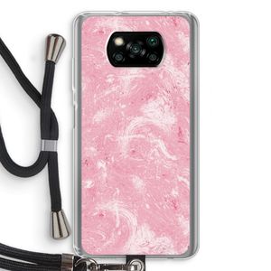 Abstract Painting Pink: Xiaomi Poco X3 NFC Transparant Hoesje met koord