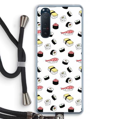 Sushi time: Sony Xperia 5 II Transparant Hoesje met koord