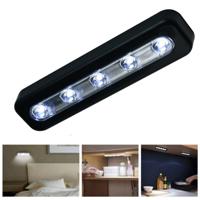 5 LEDs hoge verlichting lange aanraking licht LED nachtlampje Pat lamp (zwart)