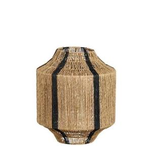 Mica Decorations Liliano Lantaarn - H36 x Ø30 cm - Jute - Zwart