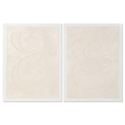 Canvas Home ESPRIT Beige Modern Scandinavisch 90 x 3,5 x 120 cm (2 Stuks)