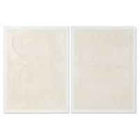 Canvas Home ESPRIT Beige Modern Scandinavisch 90 x 3,5 x 120 cm (2 Stuks)