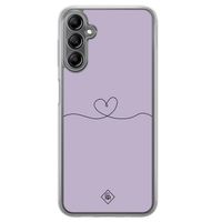 Samsung Galaxy A14 hybride hoesje - Hart lila Samsung Galaxy A14 hybride hoesje - Hart lila