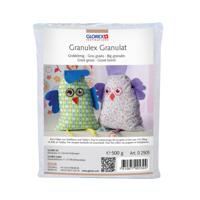 Glorex Hobby vulmateriaal - 500 gram voor knuffels/kussens - wit - Granulex grove korrels