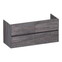Brauer Adore - Onderkast - 120 cm - met 4 Softclose Lades Greeploos en 2 Sifon Uitsparingen - Driftwood
