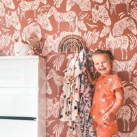 Behang Zebra Rol Lichtroze