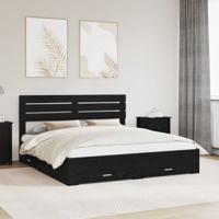 Bedframe met lade met hoofdeinde met opslag Bewerkt hout