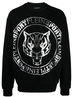 Plein Sport sweat à logo imprimé - Noir