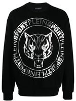 Plein Sport sweat à logo imprimé - Noir