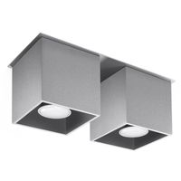 Sollux Plafondlamp Quad 2 lichts grijs - thumbnail
