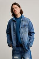 spijkerjack met patches - BLUE - S