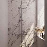 Brauer Brushed Edition Opbouw Thermostatische Regendoucheset - Hoofddouche 30 cm - Staafhanddouche - Doucheslang - Rvs Geborsteld Pvd