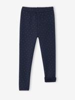 Meisjeslegging met fleecevoering inktblauw