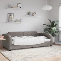 Slaapbank 100x200 cm stof taupe