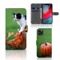 Apple iPhone 11 Pro Max | Telefoonhoesje | Met pasjeshouder | Kitten