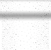 Duni dunicel 3-in-1 tafelloper silver stardust 40x4.8cm wit Duni dunicel 3-in-1 tafelloper silver stardust 40x4.8cm wit