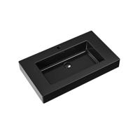 Wastafel BWS Ember 1 Kraangat 80x15x46 cm Mat Zwart