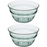 Secret de Gourmet - 2x stuks - Slakom/serveer schaal - relief kunststof - D25 cm