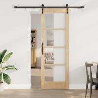 Schuifdeur met Hardware Set 73,5x211 cm Massief Vurenhout
