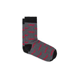 Barbiano - heren sokken print - grijs - Happy socks