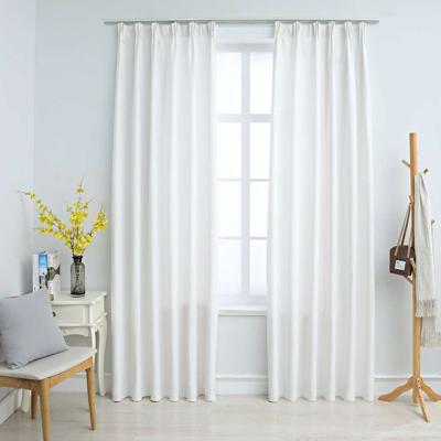 VidaXL Gordijnen verduisterend met haken 2 st 140x225 cm gebroken wit