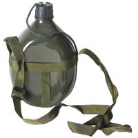 Gerimport Survival veldfles - kunststof - 1.4 liter - leger groen - veld flacon - noodpakket