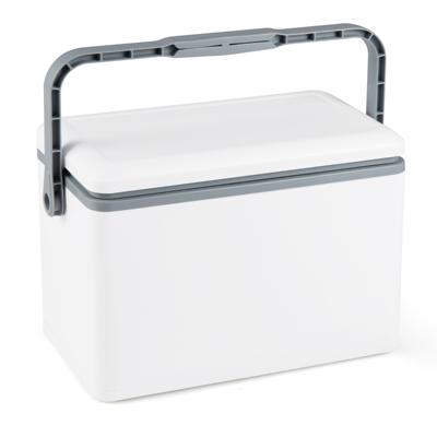 Draagbare Harde Koelbox 12 Liter Spuitgegoten Geïsoleerde Koelbox met Ergonomische Handgreep Draagbare Waterdichte Koelbox Die ijs 3 Dagen Koel Houdt-Wit