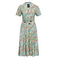 Queen Kerosin 50&apos;s Vacation Dress Blue Heaven-XXXL