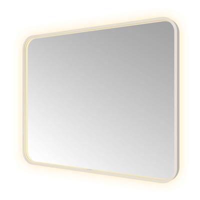 Spiegel Hotbath &MORE 80x100 cm LED-Verlichting Spiegelverwarming Rechthoek Afgerond RVS