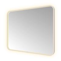 Spiegel Hotbath &MORE 80x100 cm LED-Verlichting Spiegelverwarming Rechthoek Afgerond RVS