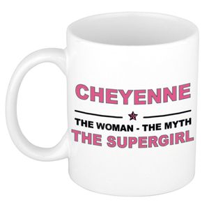 Cheyenne The woman, The myth the supergirl cadeau koffie mok / thee beker 300 ml