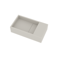 Ideavit Fontein Solidcube 40x22x10 cm Solid Surface Omkeerbaar Mat Wit