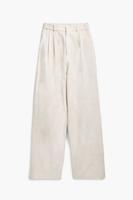 Bedrukte plooibroek - WHITE - L