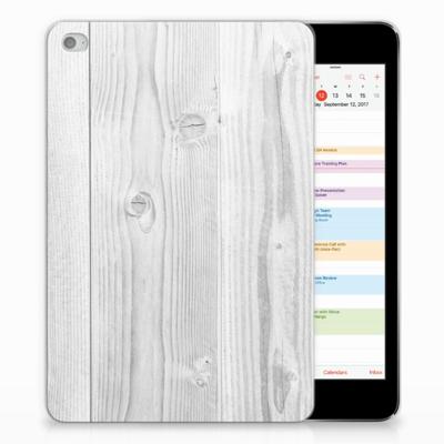 Apple iPad Mini 4 | Mini 5 (2019) Silicone Tablet Hoes White Wood Apple iPad Mini 4 | Mini 5 (2019) Silicone Tablet Hoes White Wood